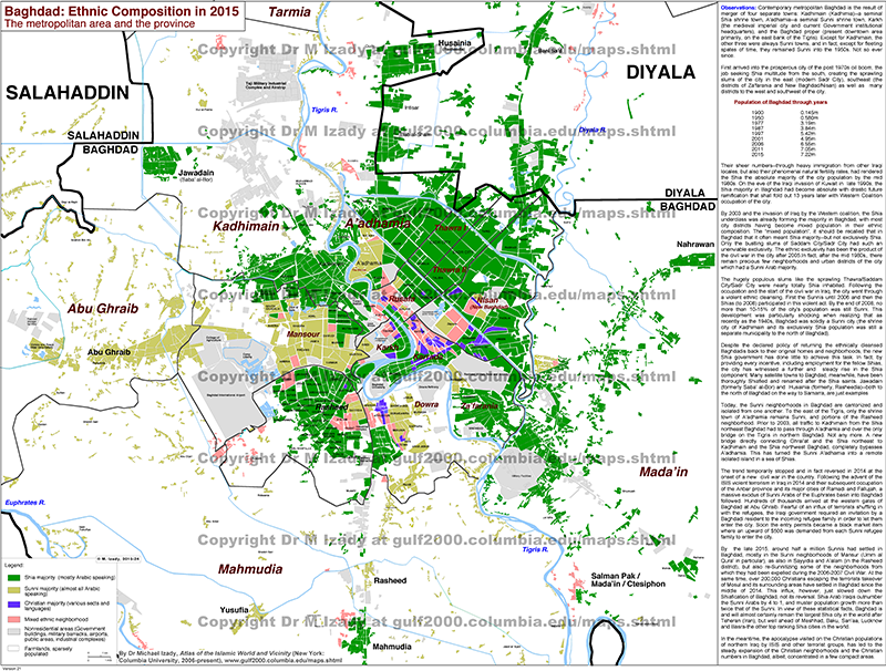 Baghdad, Iraq, Ethnic composition in 2015