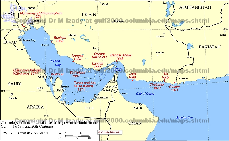 Iranian Takeover of Territories in the Persian Gulf