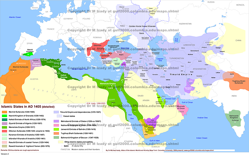 Islamic States ca. AD 1450 (detailed)