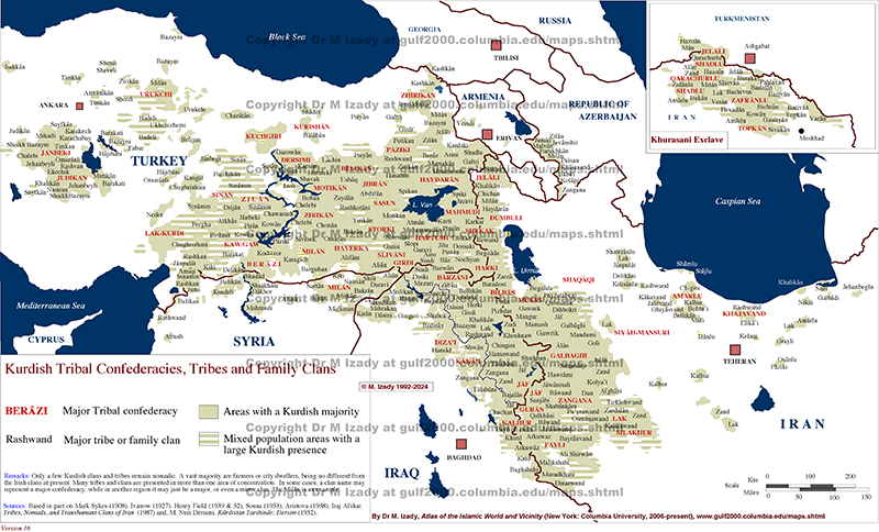 Kurdish Tribal Confederacies and Family Clans Today