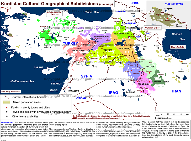 Kurdistan Cultural-Geographical Subdivision (summary)