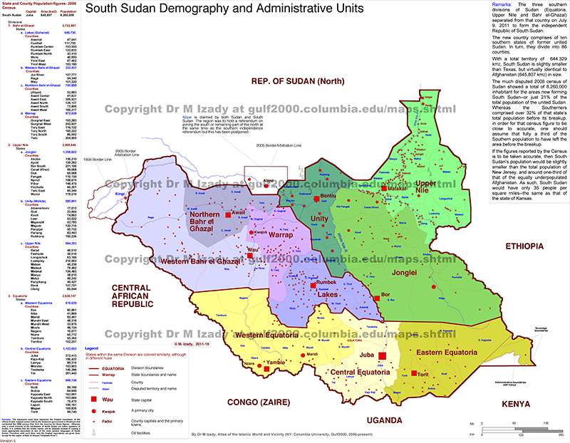 South Sudan Demography and Administrative Subdivisions
