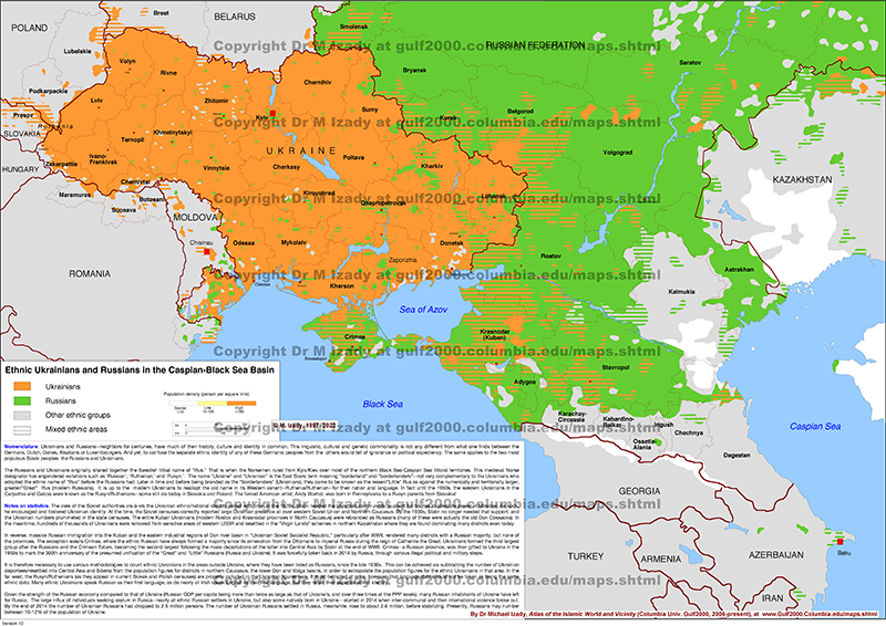 Ukrainians and Russians in Caspian-Black Sea basin